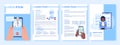 Clinical services online flat vector brochure template