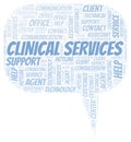 Clinical Services word cloud.