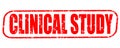 Clinical study stamp on white background Royalty Free Stock Photo