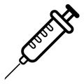 Clinical syringe icon, simple style