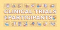 Clinical trial participants word concepts banner