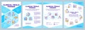 Clinical trials phases blue brochure template Royalty Free Stock Photo