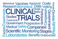 Clinical Trials Word Cloud Royalty Free Stock Photo