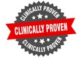 clinically proven sign. clinically proven circular band label. clinically proven sticker