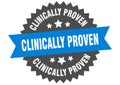 clinically proven sign. clinically proven circular band label. clinically proven sticker