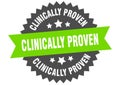 clinically proven sign. clinically proven circular band label. clinically proven sticker