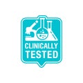 Clinically tested sign - laboratory equipment Royalty Free Stock Photo