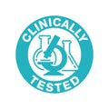 Clinically tested sign - laboratory equipment Royalty Free Stock Photo