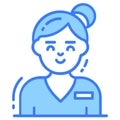 clinician icon, single avatar vector illustration