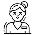 clinician icon, single avatar vector illustration