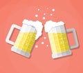 Clink beer mugs