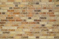 Brown clinker brick wall building. Old style brick wall texture background. Grunge dirty old rusty wall. Yellow and red bricks. Br Royalty Free Stock Photo