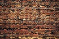 Clinker brick wall surface texture as background