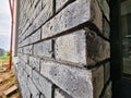 Clinker bricks on the house wall close up Royalty Free Stock Photo