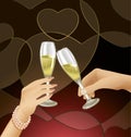 Clinking Champagne Flutes Royalty Free Stock Photo