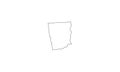 Clinton county outline map New York region