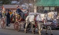 Christmas Carriage ride in Clinton NJ Royalty Free Stock Photo