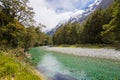 Clinton River, Milford Track, Fiordland National Park, Southland, New Zealand Royalty Free Stock Photo