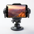 Clip-on air vent phone holder with 360-degree rotation and tight grip Royalty Free Stock Photo