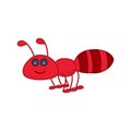 Clip art of ant with cartoon design Royalty Free Stock Photo
