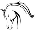 Arabian horse stylised head Royalty Free Stock Photo