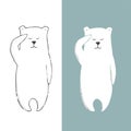 Clip art bear white bear snow animal vector wildlife drawing bear funny bear on white background