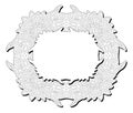 Clip art for coloring book with ornate frame Royalty Free Stock Photo