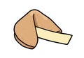 Clip art fortune cookie Royalty Free Stock Photo