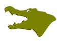 Clip art of a head alligator