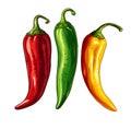 Hot Chili Peppers Clip Art Royalty Free Stock Photo