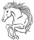 Clip-art of jumping horse