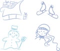 Clip-art Set: Winter Season