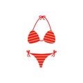 Clip art of striped bikini