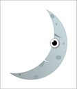 Clip art vector cute half moon