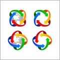 Clip art vector logo globe arrow world distribution Royalty Free Stock Photo