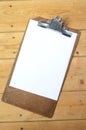 Clip board with blank paper Royalty Free Stock Photo