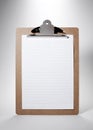 Clip board with blank paper Royalty Free Stock Photo
