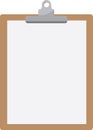 Clip board with paper blank