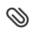 Clip glyph vector icon