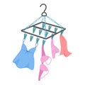 Clip Hanger Drying Rack for Underwear and Lingerie Royalty Free Stock Photo