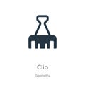 Clip icon vector. Trendy flat clip icon from geometry collection isolated on white background. Vector illustration can be used for Royalty Free Stock Photo