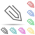 clip multi color style icon. Simple thin line, outline vector of web icons for ui and ux, website or mobile application Royalty Free Stock Photo