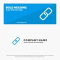 Clip, Paper, Pin, Metal SOlid Icon Website Banner and Business Logo Template