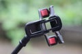 Clip part of mobile phone holder, cellphone holder for car and other automobiles close up view