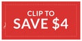 Clip to save coupon