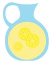 Clipart of a jar filled with lemon juice vector or color illustration