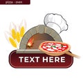 Clipart of a burning wood oven
