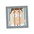 Business man in jail Royalty Free Stock Photo