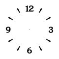 Clipart clock icon pattern. Vector illustration of a blank clock icon Royalty Free Stock Photo