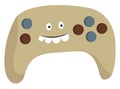 Clipart of a colorful PlayStation controller laughing vector or color illustration